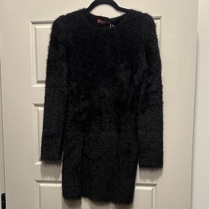 NA-KD Black Fuzzy Mini Dress